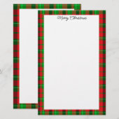 Groen en rood geplakt patroon briefpapier (Voorkant / Achterkant)