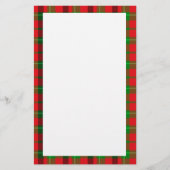 Groen en rood geplakt patroon briefpapier (Voorkant)