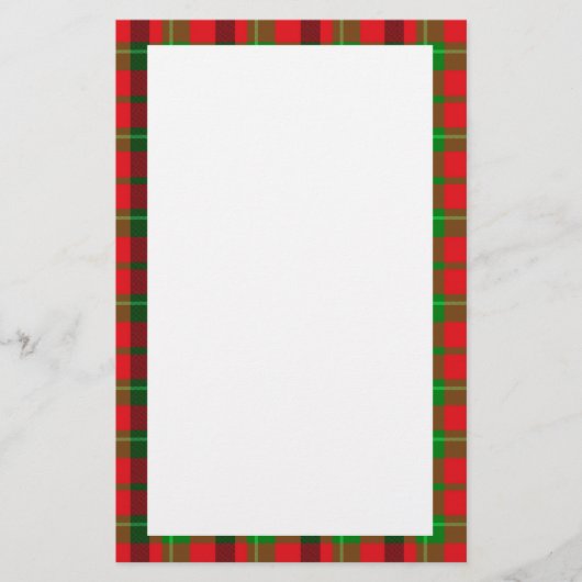 Groen en rood geplakt patroon briefpapier (Voorkant)