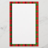 Groen en rood geplakt patroon briefpapier (Achterkant)