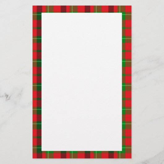 Groen en rood geplakt patroon briefpapier (Achterkant)