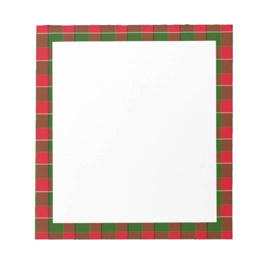 Groen en rood geplakt patroon notitieblok (Voorkant)