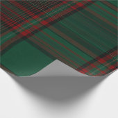 Groen en rood geruit kerstcadeaupapier cadeaupapier (Hoek)