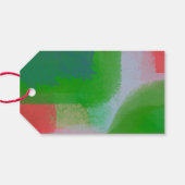 Groen en rood geschilderd Abstract kerstfeest Cadeaulabel (Achterkant Horizontaal)