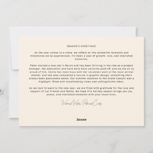 Groen en rood geschilderd Lijst en vijf foto's Feestdagenkaart (Achterkant)