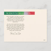 Groen en rood geschilderd Lijst en zeven foto's Feestdagenkaart (Achterkant)