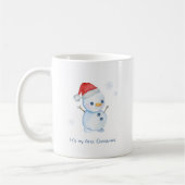 Groen en rood handgemaakt koffiemok (Links)