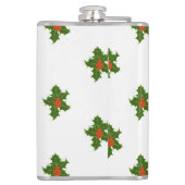 Groen en rood Holly Plant Heupfles (Achterkant)