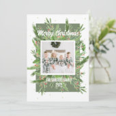 Groen en rood Holly Soft en lichte kerstkaart (Staand voorkant)