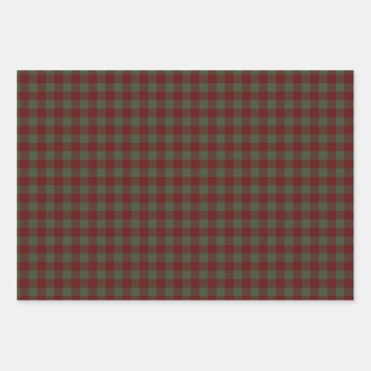 Groen en rood inpakpapier vel (Voorkant 3)