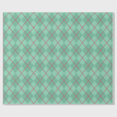 Groen en rood kerst-mint inpakpapier (Vlak)