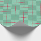 Groen en rood kerst-mint inpakpapier (Hoek)