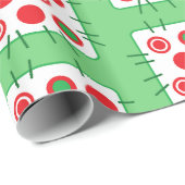 Groen en rood kerstcadeautje voor het land cadeaupapier (Rol Hoek)