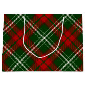 Groen en rood kerstpatroon groot cadeauzakje (Voorkant)