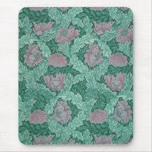 Groen en rood kranspatroon (door William Morris)