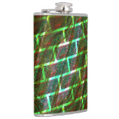 Groen en rood, krassen en wandeffect heupfles (Rechts)