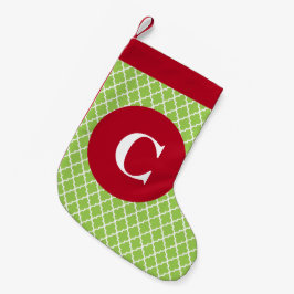 Groen en rood Marokkaans Initiaal stoppen Kleine Kerstsok