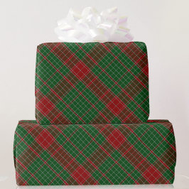 Groen en rood met kerstcadeautjes cadeaupapier