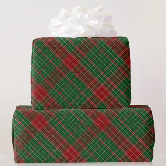 Groen en rood met kerstcadeautjes cadeaupapier