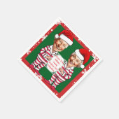 Groen en rood Oma en Opa Xmas Servet (Hoek)