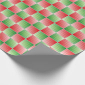 Groen en rood ombre colorblock cadeaupapier (Hoek)