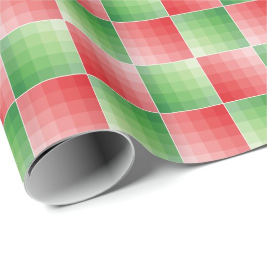 Groen en rood ombre colorblock cadeaupapier (Rol Hoek)