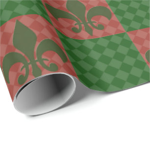 Groen en rood omslagpapier cadeaupapier
