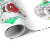 Groen en rood Ornamenten inpakpapier (Rol Hoek)