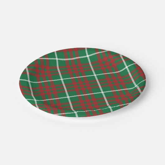 Groen en rood papieren bordje (Gekanteld)