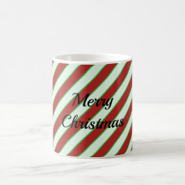 Groen en rood pinstripespatroon koffiemok