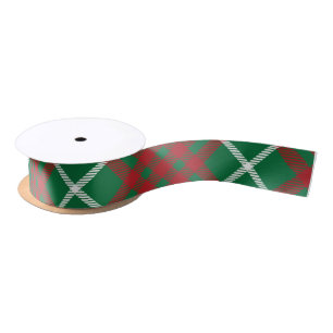 Groen en rood satijnen lint