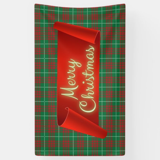 Groen en rood spandoek (Verticaal)