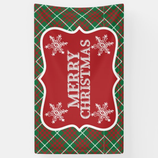 Groen en rood spandoek (Verticaal)