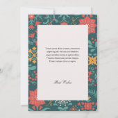 Groen en Rood Stijlvol Vrolijk Kerstfeest Feestdagenkaart (Achterkant)