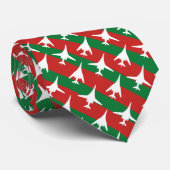 Groen en rood streep B-1 braamkleurig kerstfeest Stropdas (Opgerold)