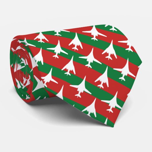 Groen en rood streep B-1 braamkleurig kerstfeest Stropdas (Opgerold)