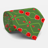 Groen en rood stropdas (Opgerold)