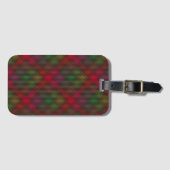 Groen en rood, tartan bagagelabel (Voorkant (horizontaal))