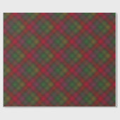 Groen en rood, tartan cadeaupapier (Vlak)
