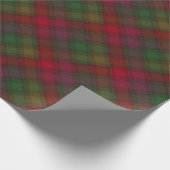 Groen en rood, tartan cadeaupapier (Hoek)
