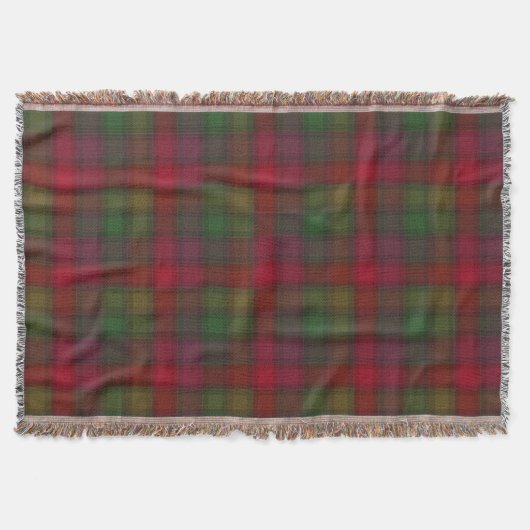 Groen en rood, tartan deken (Voorkant)