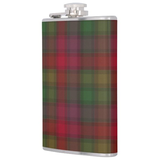 Groen en rood, tartan heupfles (Links)