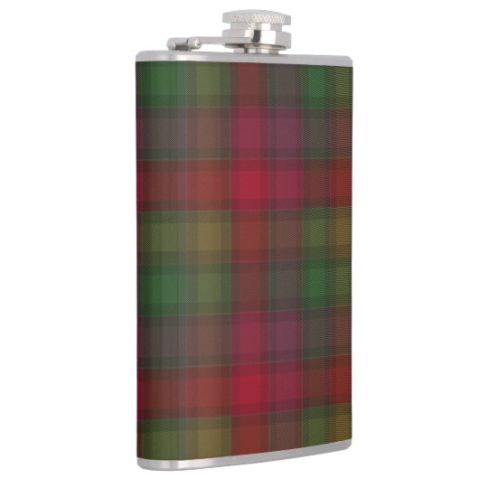 Groen en rood, tartan heupfles (Rechts)