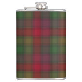 Groen en rood, tartan heupfles (Voorkant)