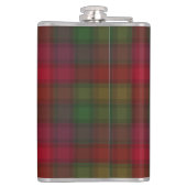 Groen en rood, tartan heupfles (Achterkant)
