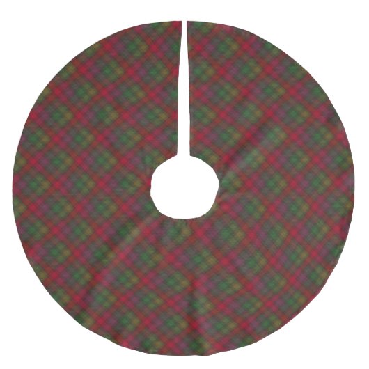 Groen en rood, tartan kerstboom rok (Voorkant)