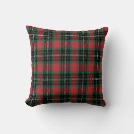 Groen en rood Tartan Kussen