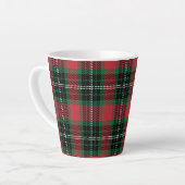 Groen en rood Tartan Latte Mok (Linkerhoek)