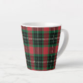 Groen en rood Tartan Latte Mok (Rechterhoek)