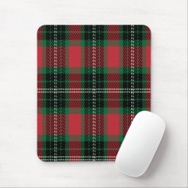 Groen en rood Tartan Muismat